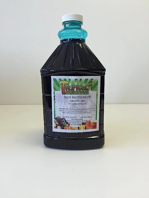 Tropical Sensations - Blue Raspbery Granita Mix, 1 Bottle 64 Oz - Image 4