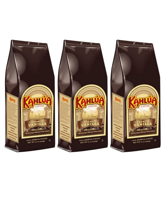 Kahlua French Vanilla Gourmet Ground Coffee (3 Bags/12 Oz)