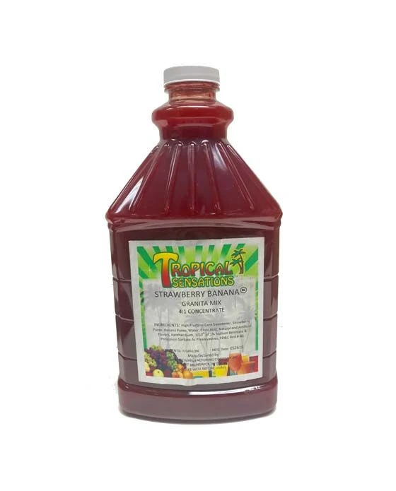 Tropical Sensations - Strawberry Banana Granita Mix, 6 Bottles 64 Oz Ea - Image 3