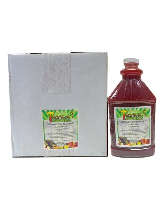 Tropical Sensations - Strawberry Banana Granita Mix, 6 Bottles 64 Oz Ea - Image 2