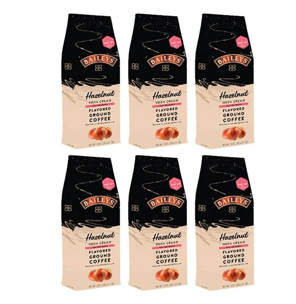 Baileys Bailey's, Hazelnut Irish Cream, Flavored Ground Coffee (6 Bags/10 Oz)