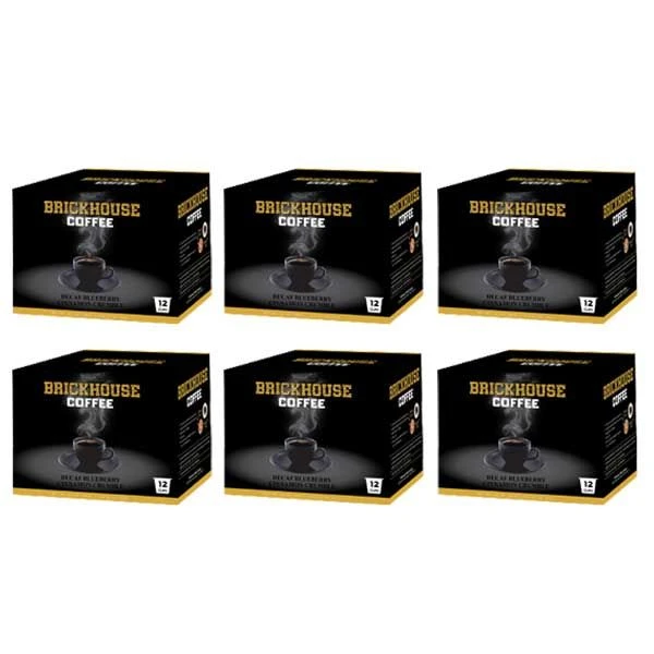 Brickhouse Single Serve Coffee, Decaf Blueberry Cinnamon Crumble, 72 Count