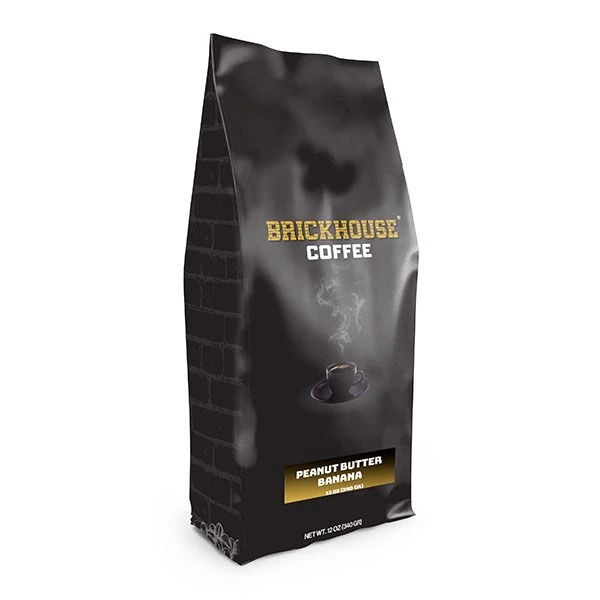 Brickhouse Ground Coffee, Peanut Butter Banana, 12oz Bag