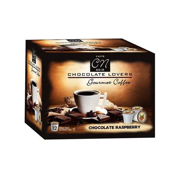Caffe Noir Gourmet Coffee Chocolate Raspberry, Single Serve Beverage Cups, 6 Box 12 Count Each - Image 2