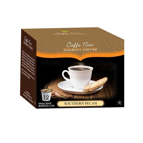 Caffe Noir Gourmet Coffee Southern Pecan, Single Serve Beverage Cups, 6 Box 12 Count Each - Image 2