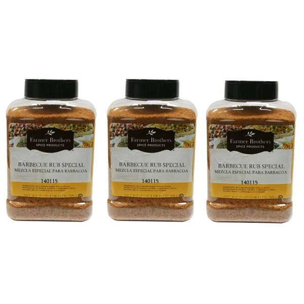 Farmer Brothers Barbecue Rub Special (3 Bottle/1 Lb 11 Oz )