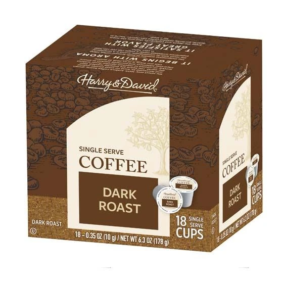 Harry & David Dark Roast Single Serve Cups, 4/18 Count - Image 2