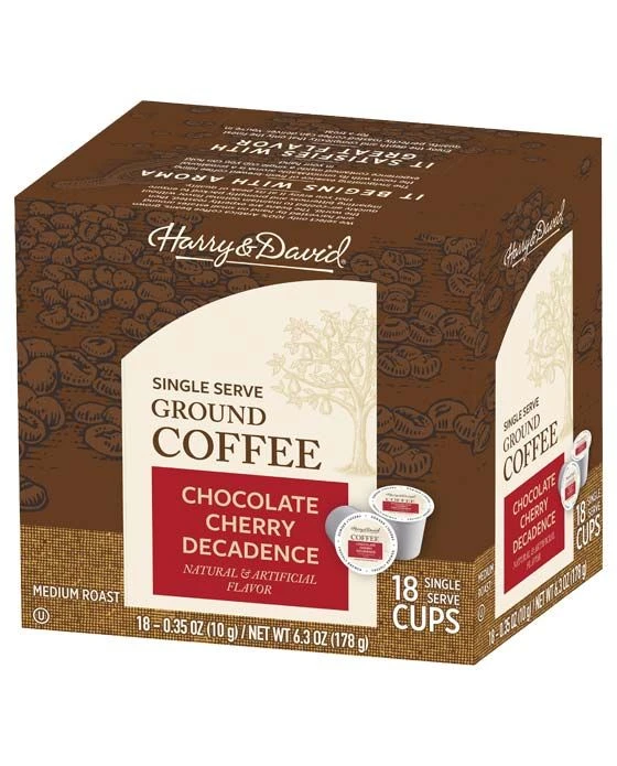 Harry & David Chocolate Cherry Decadence Single Serve Coffee, 4/18 Count - Image 2