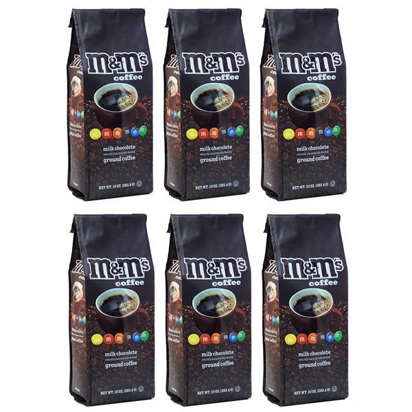 M&M's Milk Chocolate, Naturally And Artificially Flavored Ground Coffee, (6 Bags/10 Oz) - Image 2