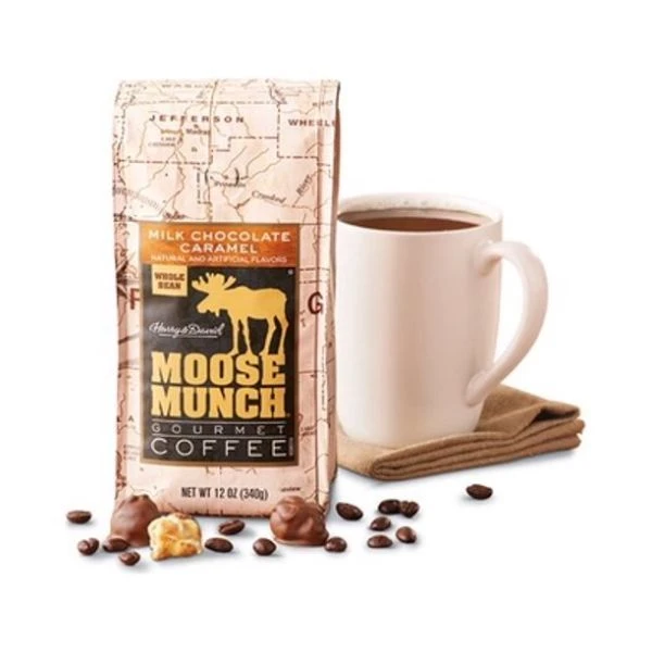 Harry & David Milk Chocolate Caramel Moose Munch Coffee - 2 Items Included Two 12 Oz Bags - Image 2