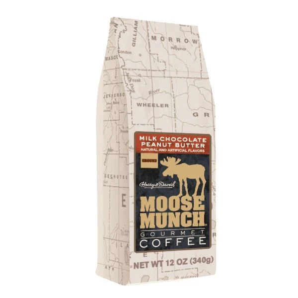 Harry & David Moose Munch Milk Chocolate Peanut Butter Ground Gourmet Coffee 4 Bags - Image 3