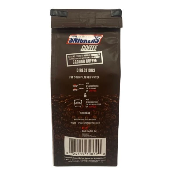 Snickers Caramel, Peanuts, Nougat And Chocolate, Naturally And Artificially Flavored Ground Coffee, 6/10 Oz Bags - Image 4