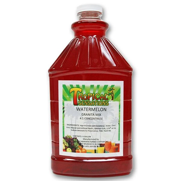 Tropical Sensations - Watermelon Granita Mix, One Bottle 64 Oz