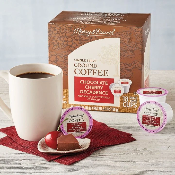 Harry & David Chocolate Cherry Decadence Single Serve Coffee, 4/18 Count - Image 3